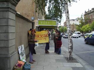 protest outside tribunal